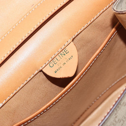 Celine Vintage Macadam Shoulder Bag Canvas, BEIGE, CANVAS, Shoulder bag