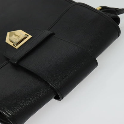 Saint Laurent Vintage Shoulder Bag Leather, BLACK, LEATHER, Shoulder bag