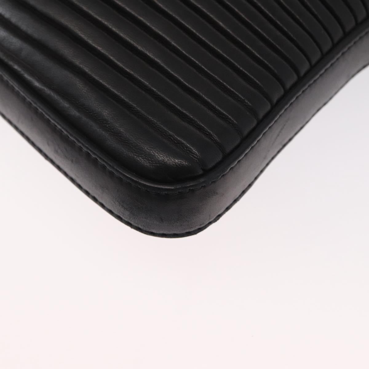 Salvatore Ferragamo Gancini Shoulder Bag Leather, BLACK, LEATHER, Shoulder bag