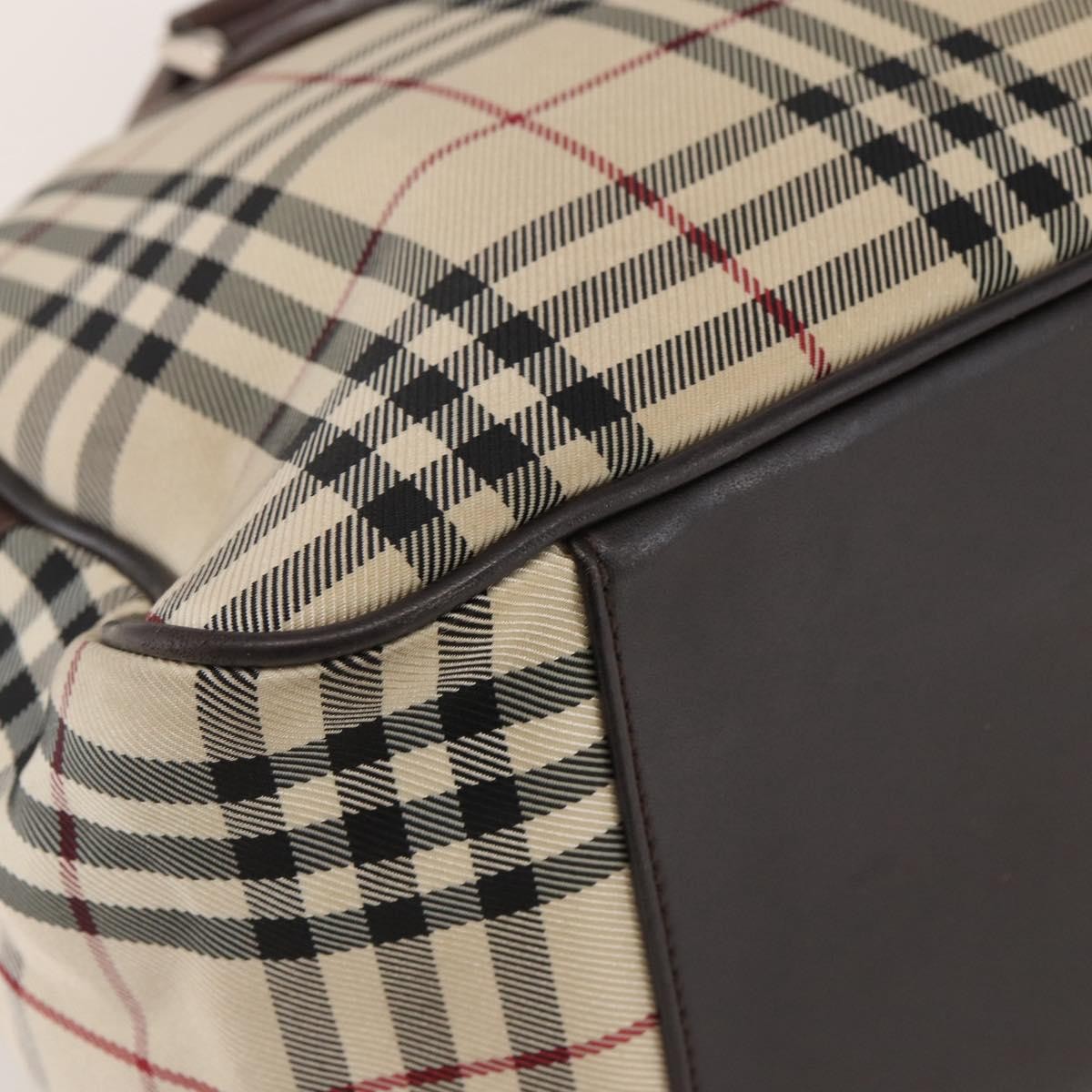 Burberry Nova Check Bowling Bag Canvas, BEIGE, CANVAS, Travel bag