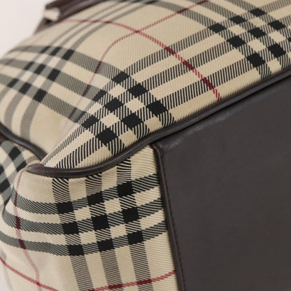 Burberry Nova Check Bowling Bag Canvas, BEIGE, CANVAS, Travel bag