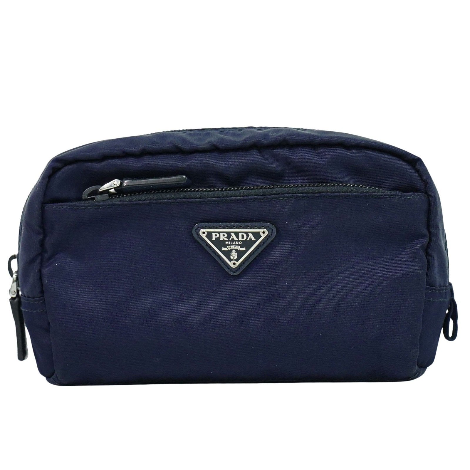 Prada Pochette Nylon, NAVY, NYLON, Clutche & pouche