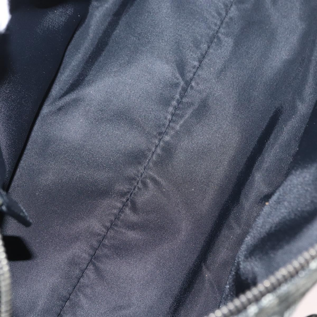 Christian Dior Vintage Trotter Zip Shoulder Bag Diorissimo Canvas, BLACK, CANVAS, Shoulder bag