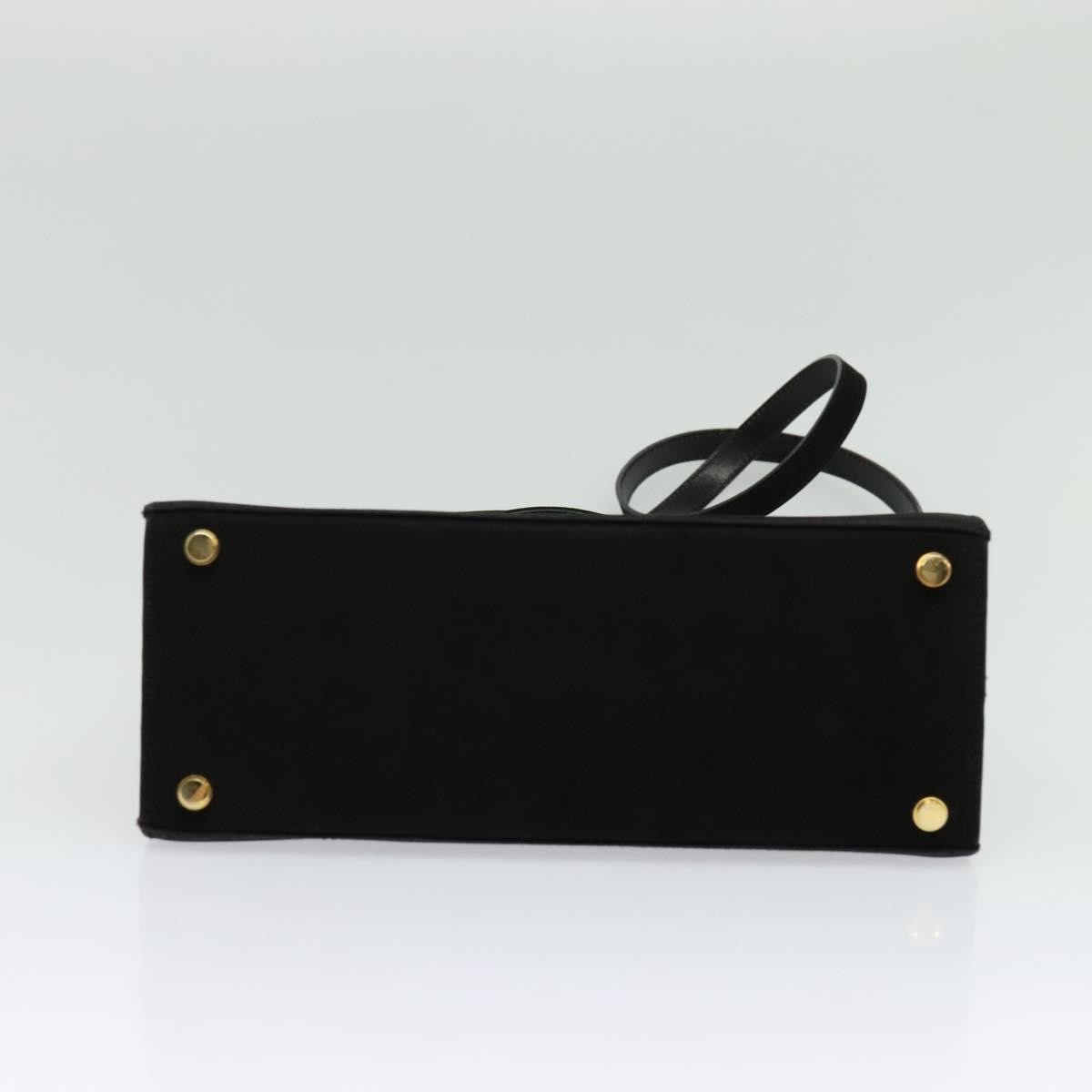 Salvatore Ferragamo Convertible Vara Bow Tote Suede, BLACK, SUEDE, Handbag