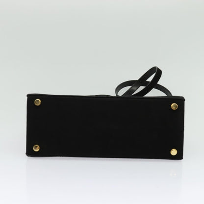 Salvatore Ferragamo Convertible Vara Bow Tote Suede, BLACK, SUEDE, Handbag