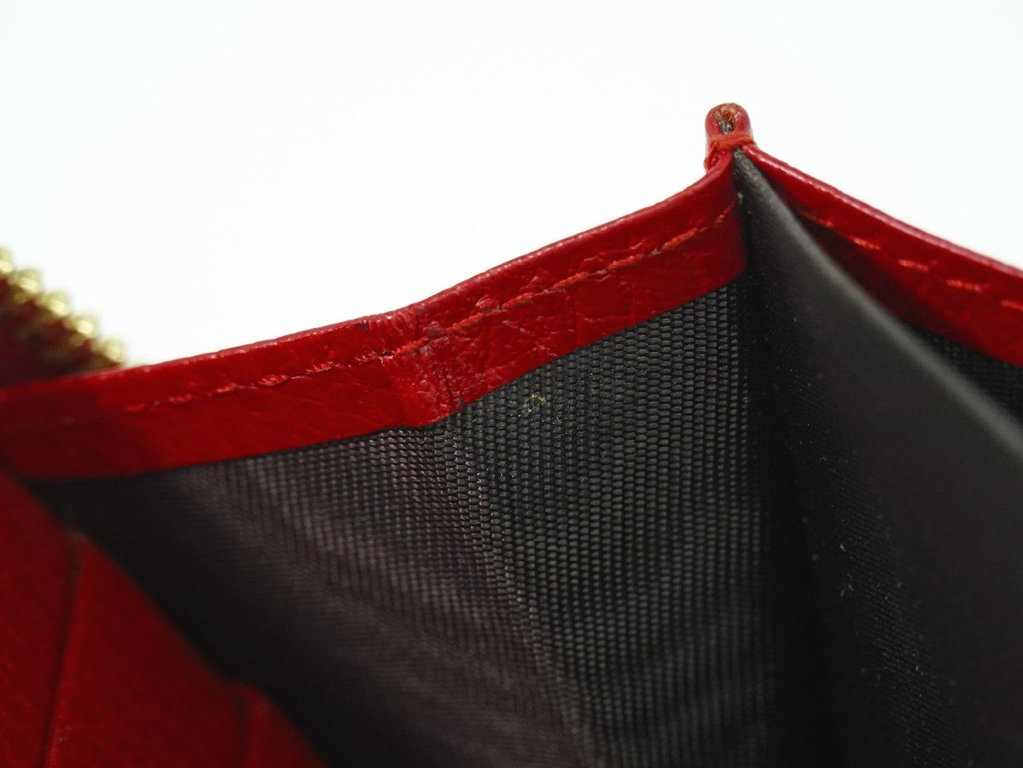 Gucci GG Marmont Zip Around Wallet Leather, RED, LEATHER, Wallets