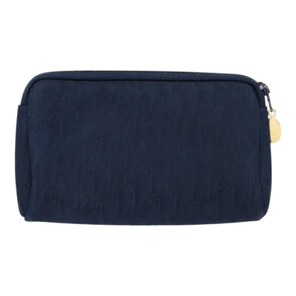 Christian Dior Vintage Trotter Pouch Diorissimo Canvas, NAVY, CANVAS, Clutche & pouche