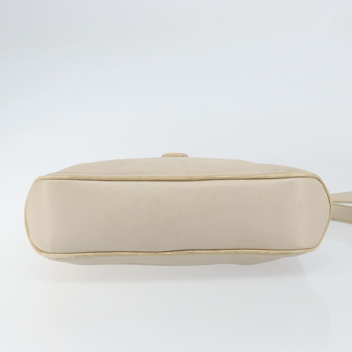 Celine Vintage Shoulder Bag Leather, BEIGE, LEATHER, Shoulder bag