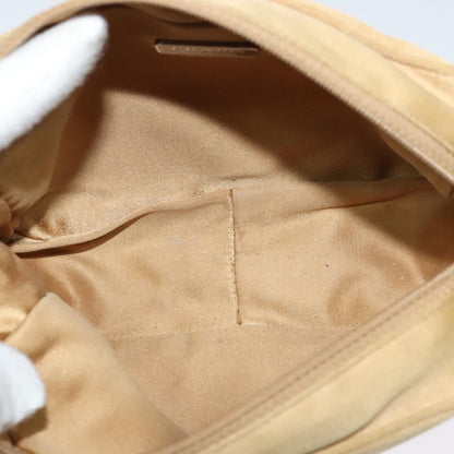 Prada Zip Around Toiletry Bag Silk, BEIGE, SATIN, Clutche & pouche