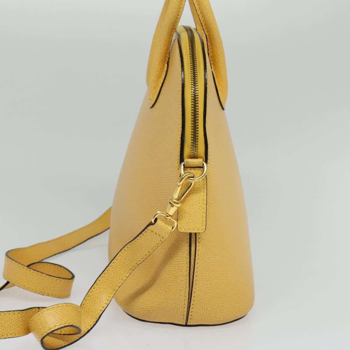 Celine Handbag Leather, YELLOW, LEATHER, Handbag