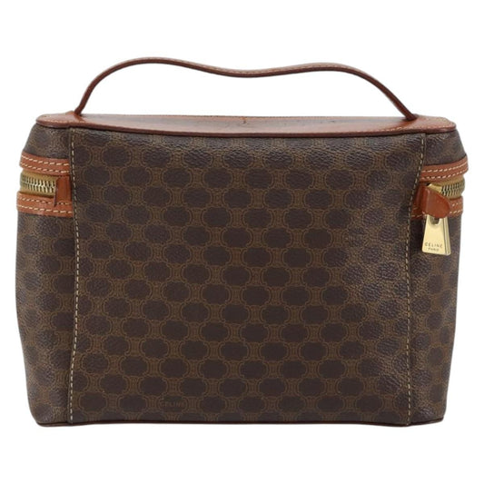 Celine Macadam Vanity Bag Canvas, BROWN, CANVAS, Handbag