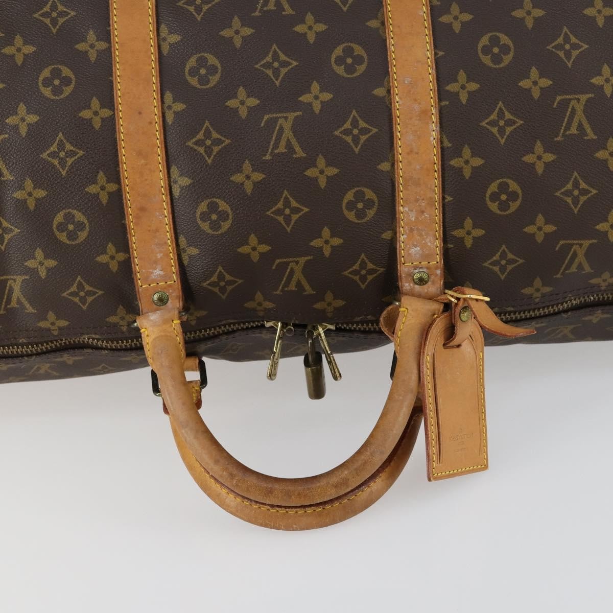 Louis Vuitton Keepall Bag Monogram Canvas, BROWN, CANVAS, Travel bag