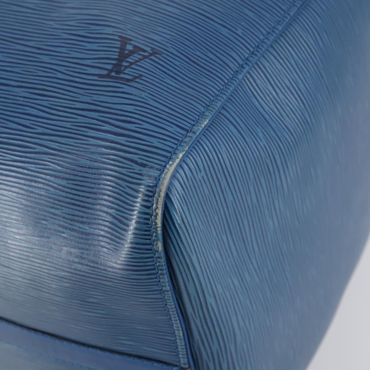 Louis Vuitton Keepall Bag Epi Leather, BLUE, LEATHER, Travel bag