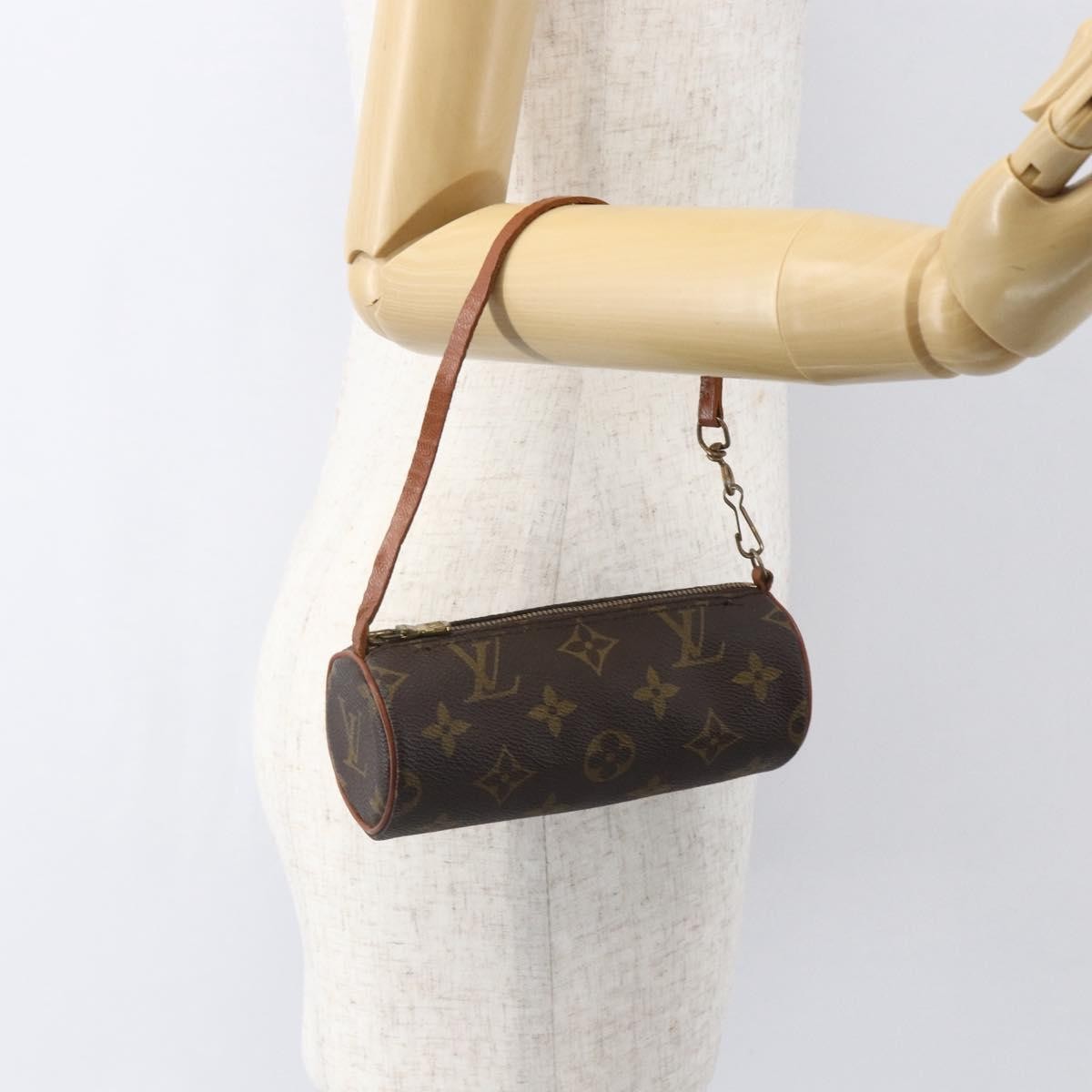 Louis Vuitton Papillon Pochette Monogram Canvas, BROWN, CANVAS, Clutche & pouche