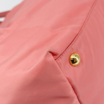 Prada Logo Bow Tote Tessuto with Leather, PINK, NYLON, Tote bag