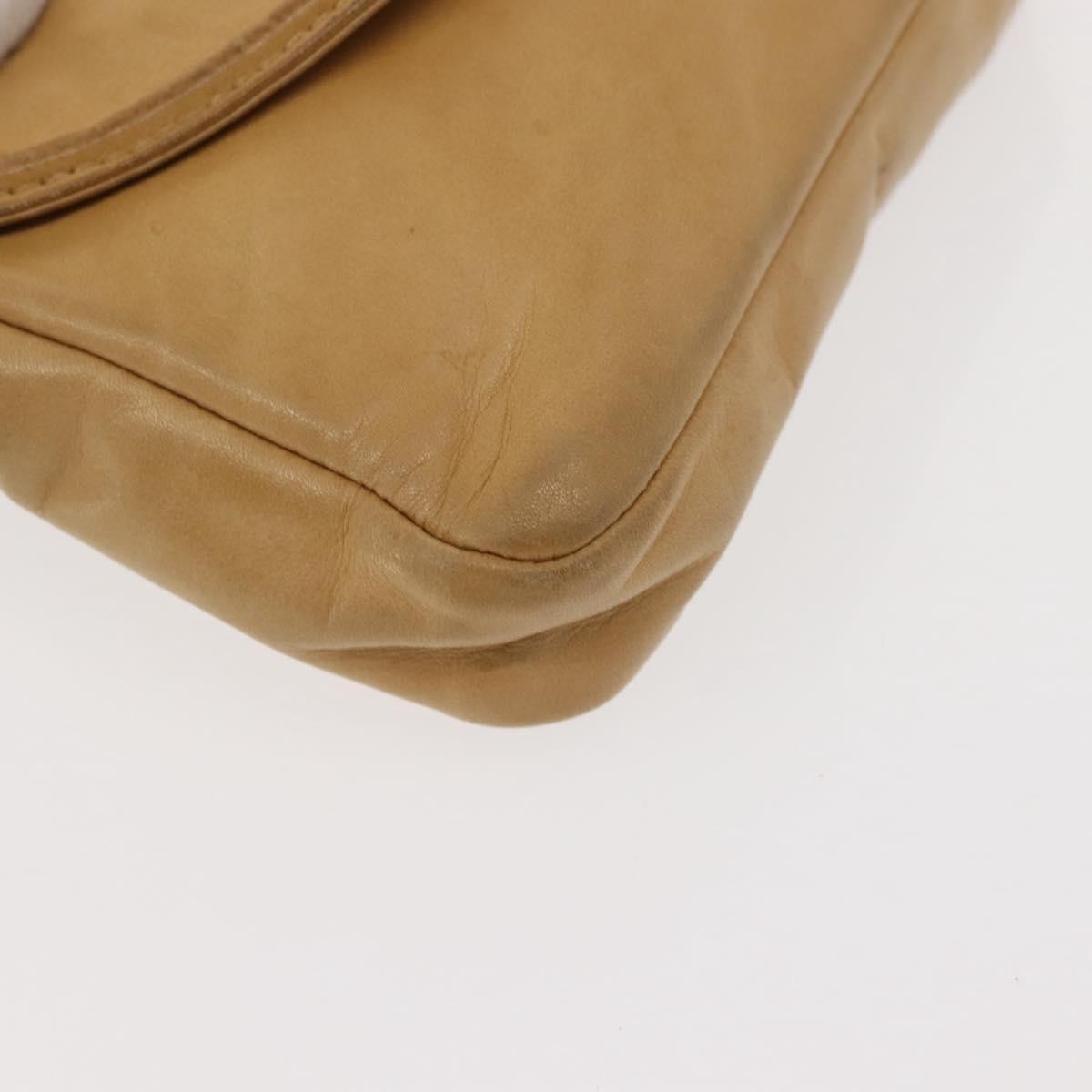 Chanel Vintage Flap Waist Bag Leather, BEIGE, LEATHER, Clutche & pouche