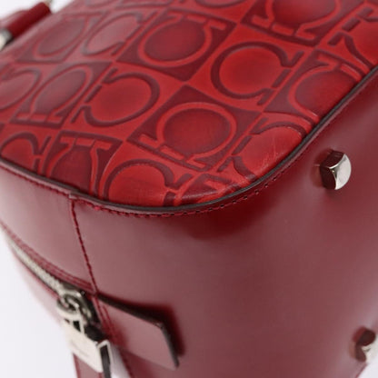 Salvatore Ferragamo Gancini Shoulder Bag Leather, RED, LEATHER, Shoulder bag