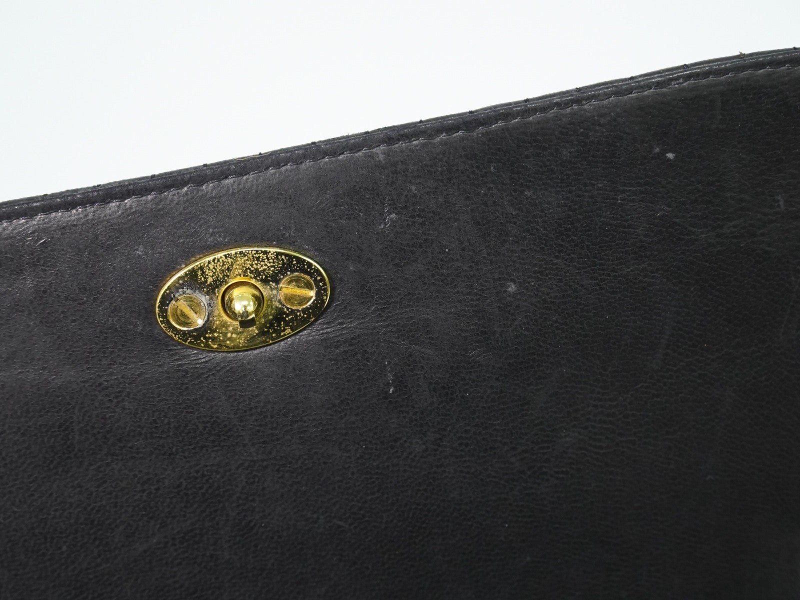 Bally Vintage Handbag Quilted Leather, BLACK, LEATHER, Handbag