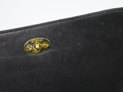 Bally Vintage Handbag Quilted Leather, BLACK, LEATHER, Handbag