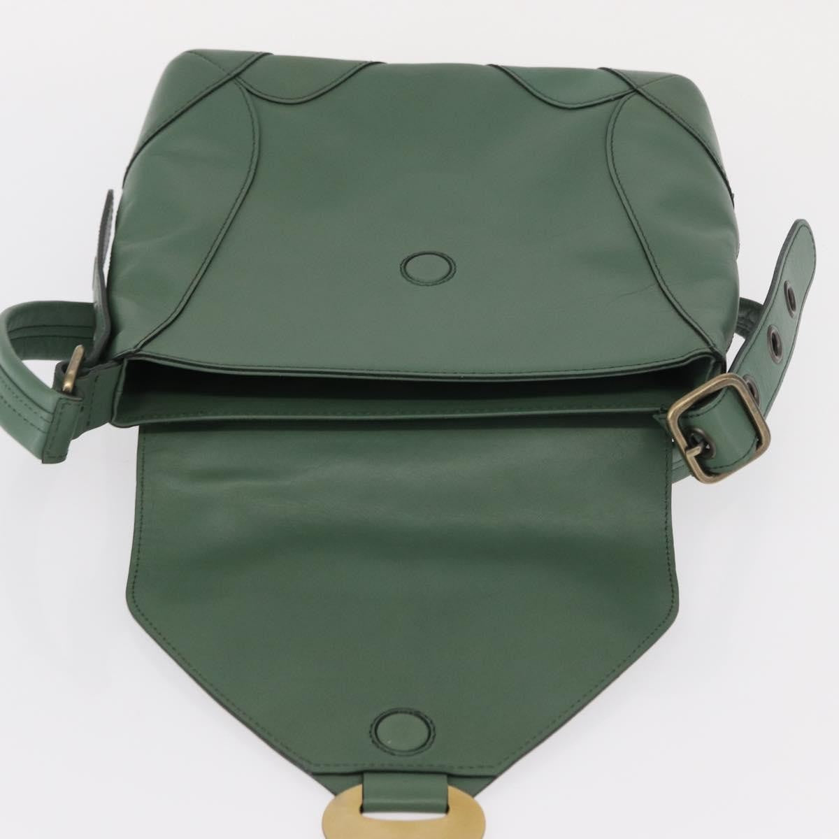 Chloe Vintage Flap shoulder bag Leather, GREEN, LEATHER, Shoulder bag