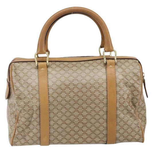 Celine Macadam Handbag Macadam with leather, BEIGE, PVC, Handbag