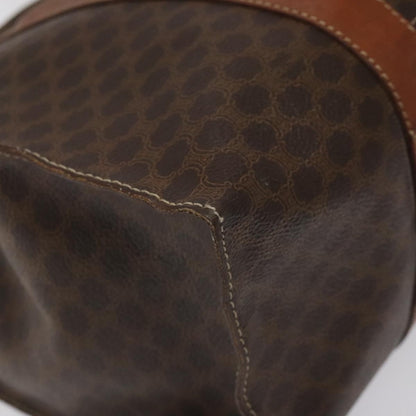 Celine Vintage Macadam Handbag Leather, BROWN, LEATHER, Handbag