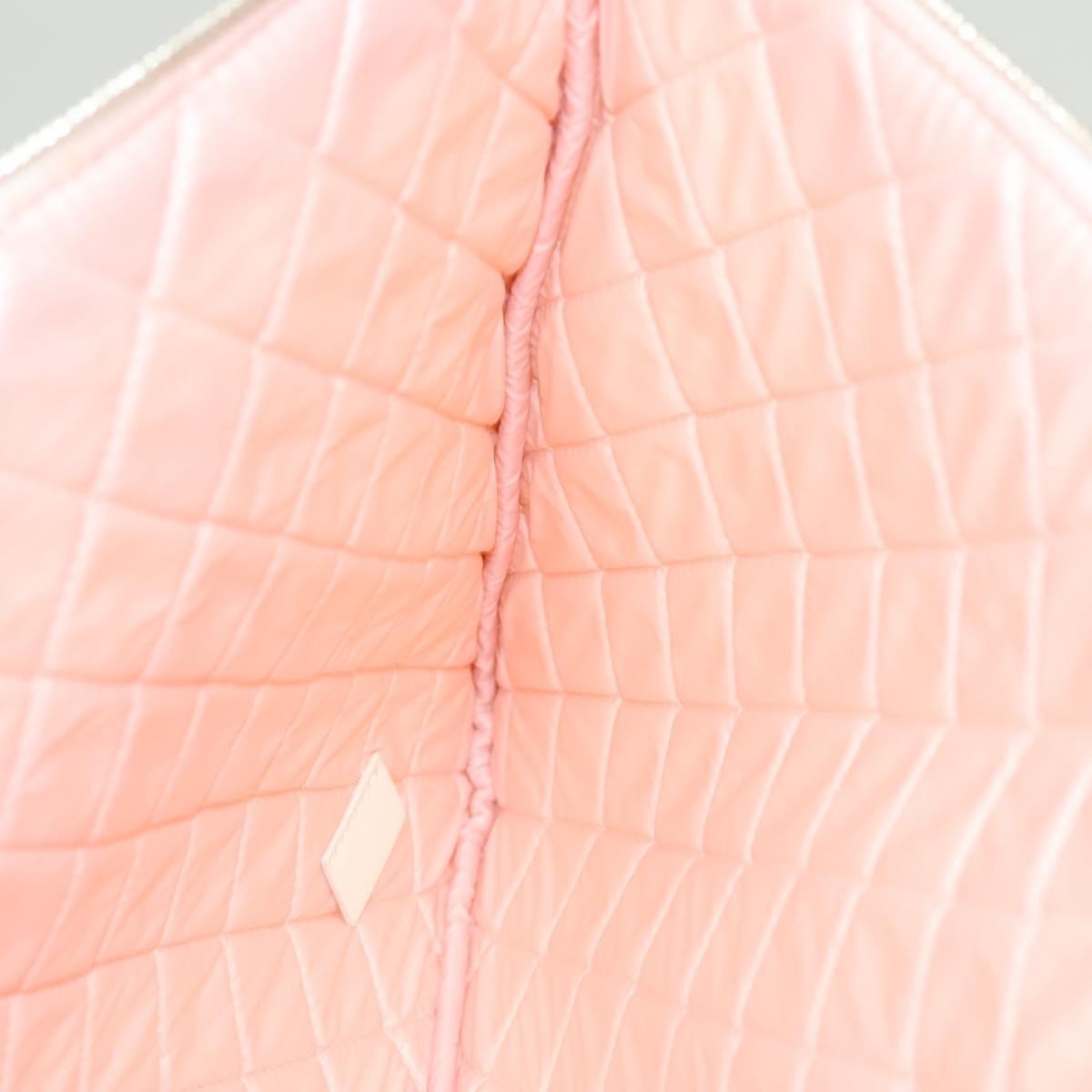 Chanel Coco Cuba Pouch Printed Quilted Canvas, WHITE, CANVAS, Clutche & pouche