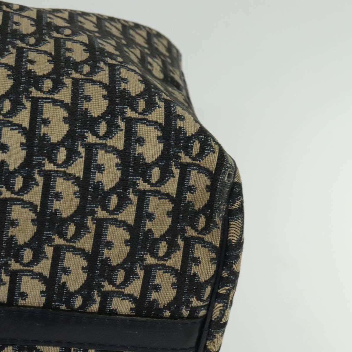 Christian Dior Vintage Trotter Boston Bag Diorissimo Canvas, NAVY, CANVAS, Travel bag