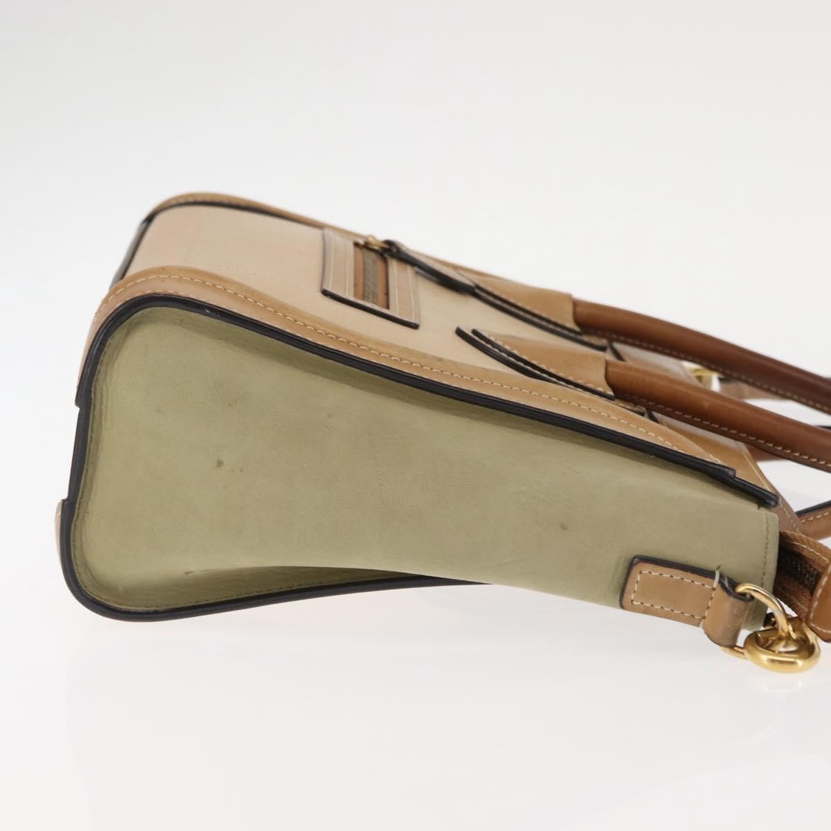 Celine Tricolor Luggage Bag Leather, BEIGE, LEATHER, Handbag