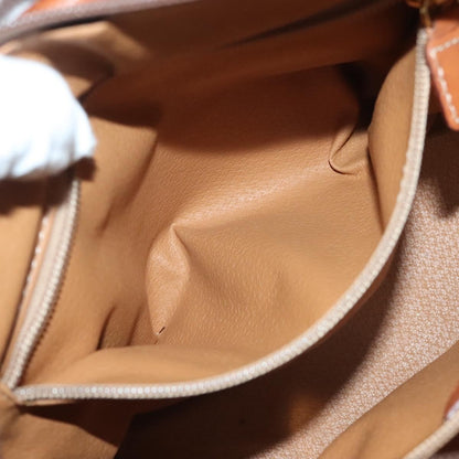 Celine Macadam Handbag Macadam with leather, BROWN, CANVAS, Handbag