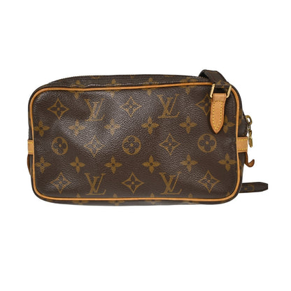 Louis Vuitton Pochette Marly Bandouliere Bag Monogram Canvas, BROWN, CANVAS, Clutche & pouche