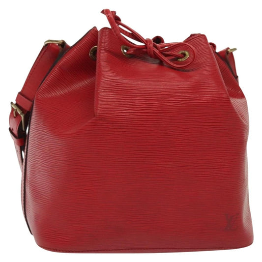 Louis Vuitton Petit Noe Handbag Epi Leather, RED, LEATHER, Shoulder bag