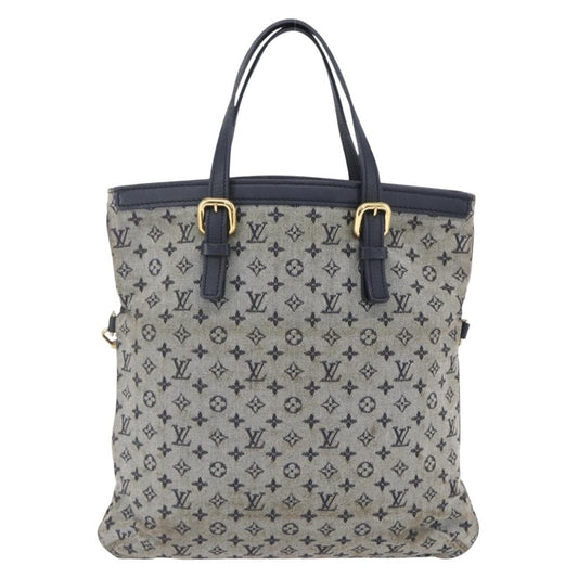 Louis Vuitton Francoise handbag Mini lin, BLUE, CANVAS, Tote bag