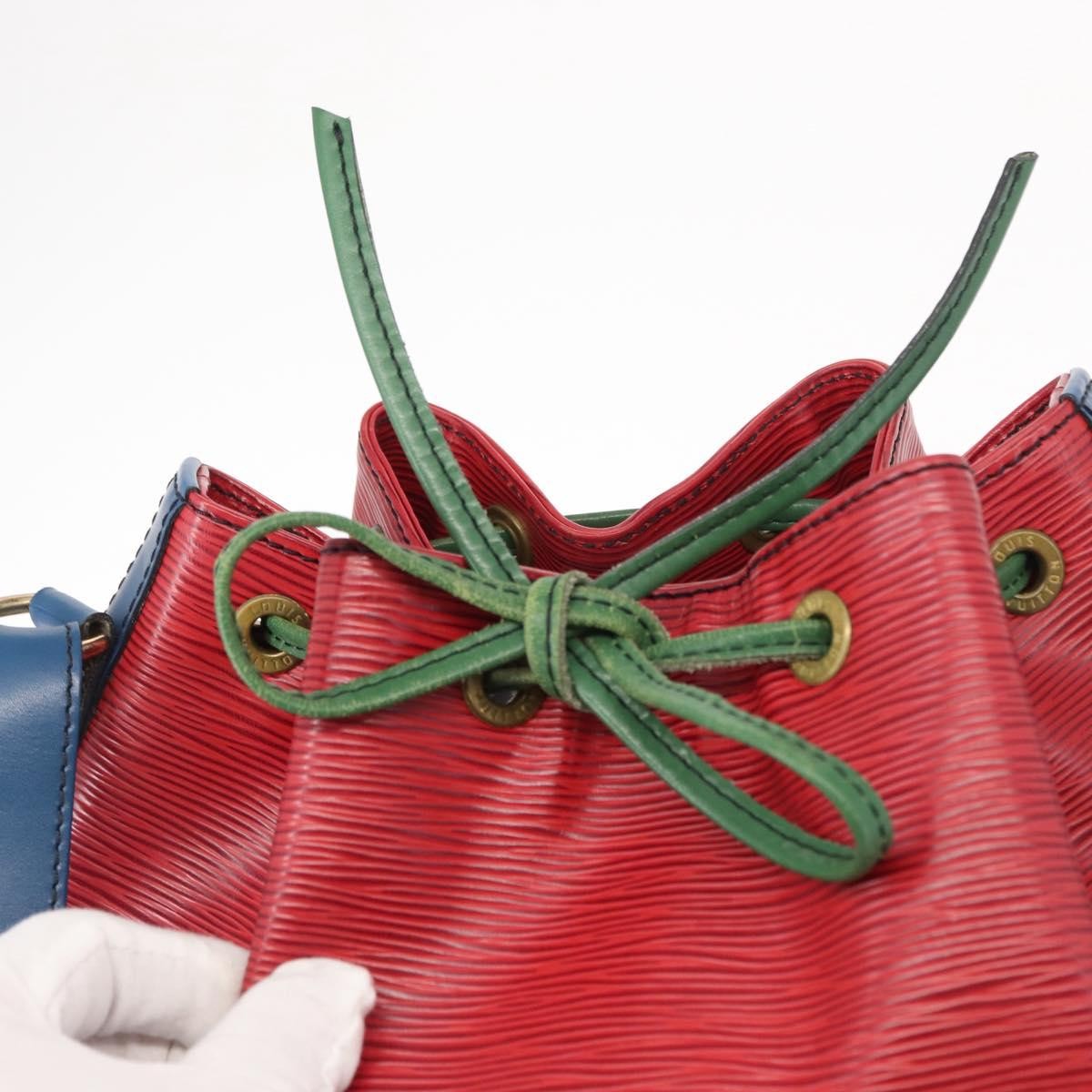 Louis Vuitton Tricolor Noe Handbag Epi Leather, RED, LEATHER, Shoulder bag