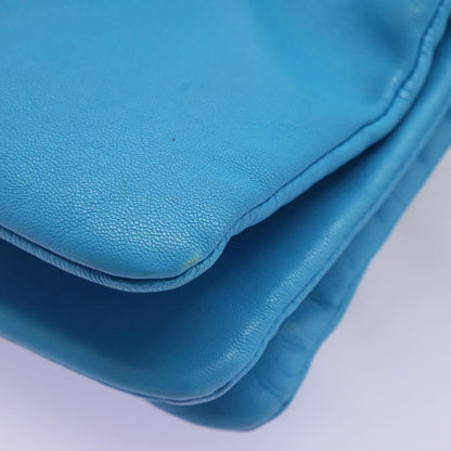 Celine Trio Crossbody Bag Leather, BLUE, LEATHER, Crossbody bag