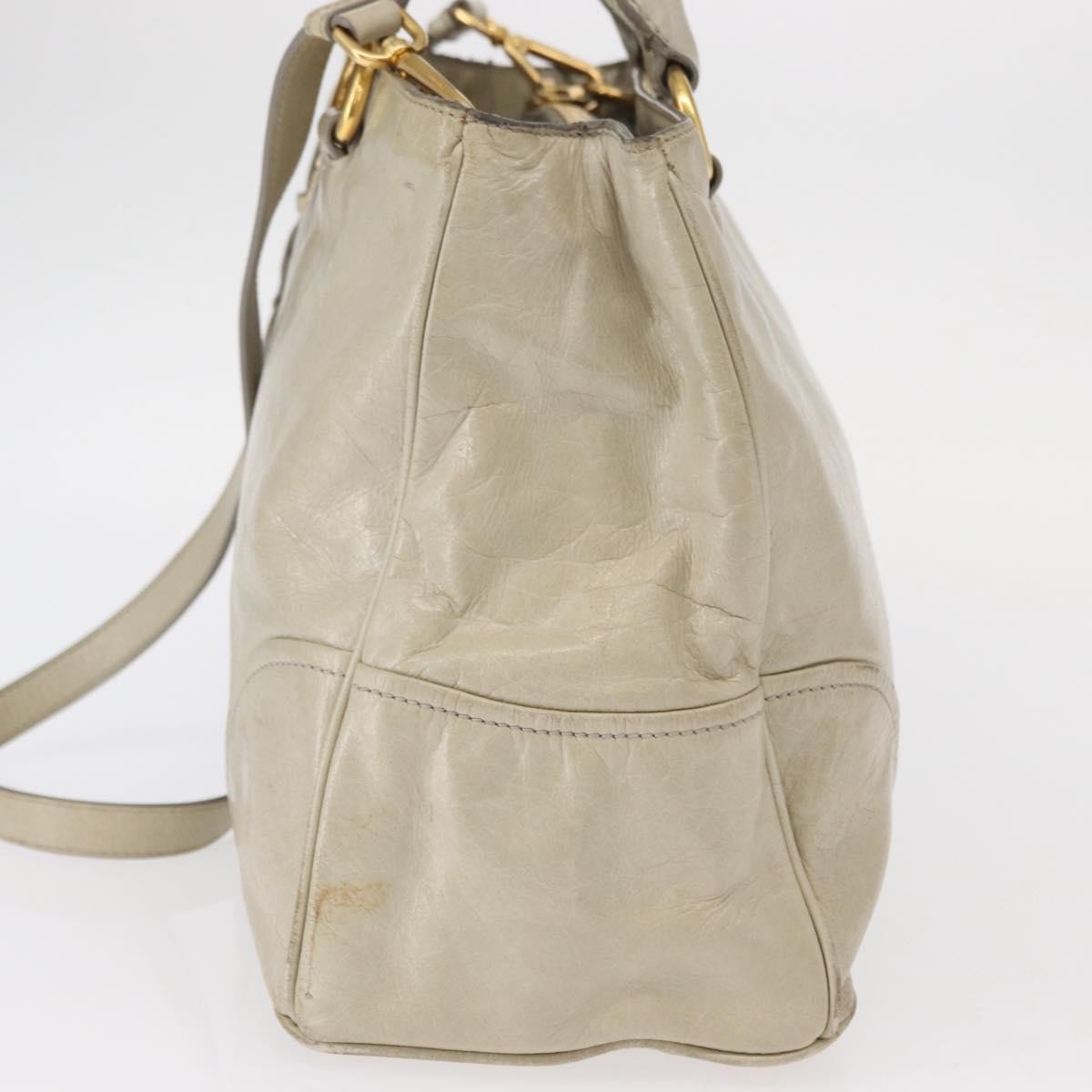Prada Tote Vitello Daino Vitello Daino, BEIGE, LEATHER, Handbag