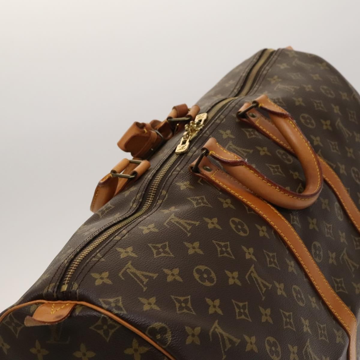 Louis Vuitton Keepall Bag Monogram Canvas, BROWN, CANVAS, Travel bag