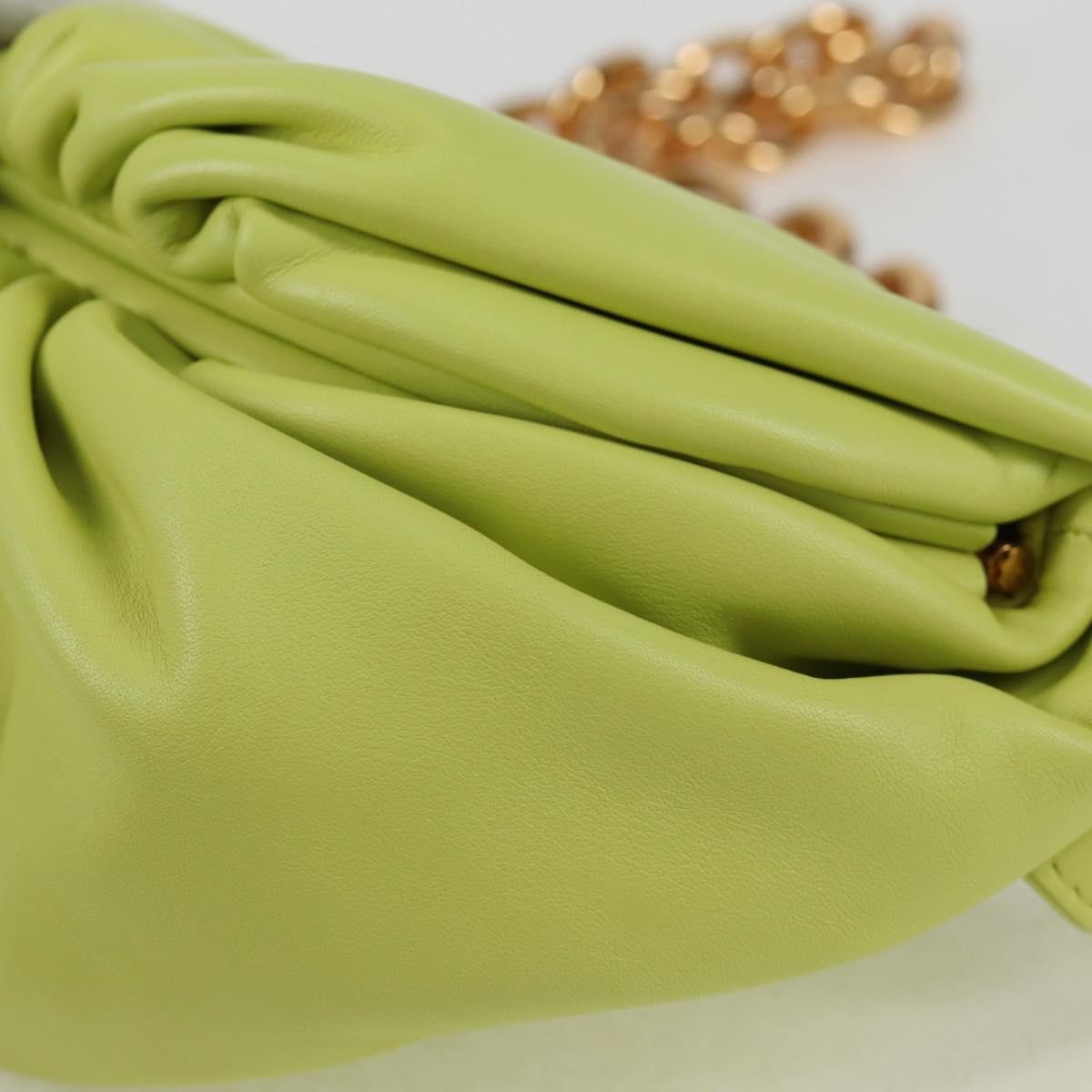 Bottega Veneta The Chain Pouch Leather, GREEN, LEATHER, Clutche & pouche