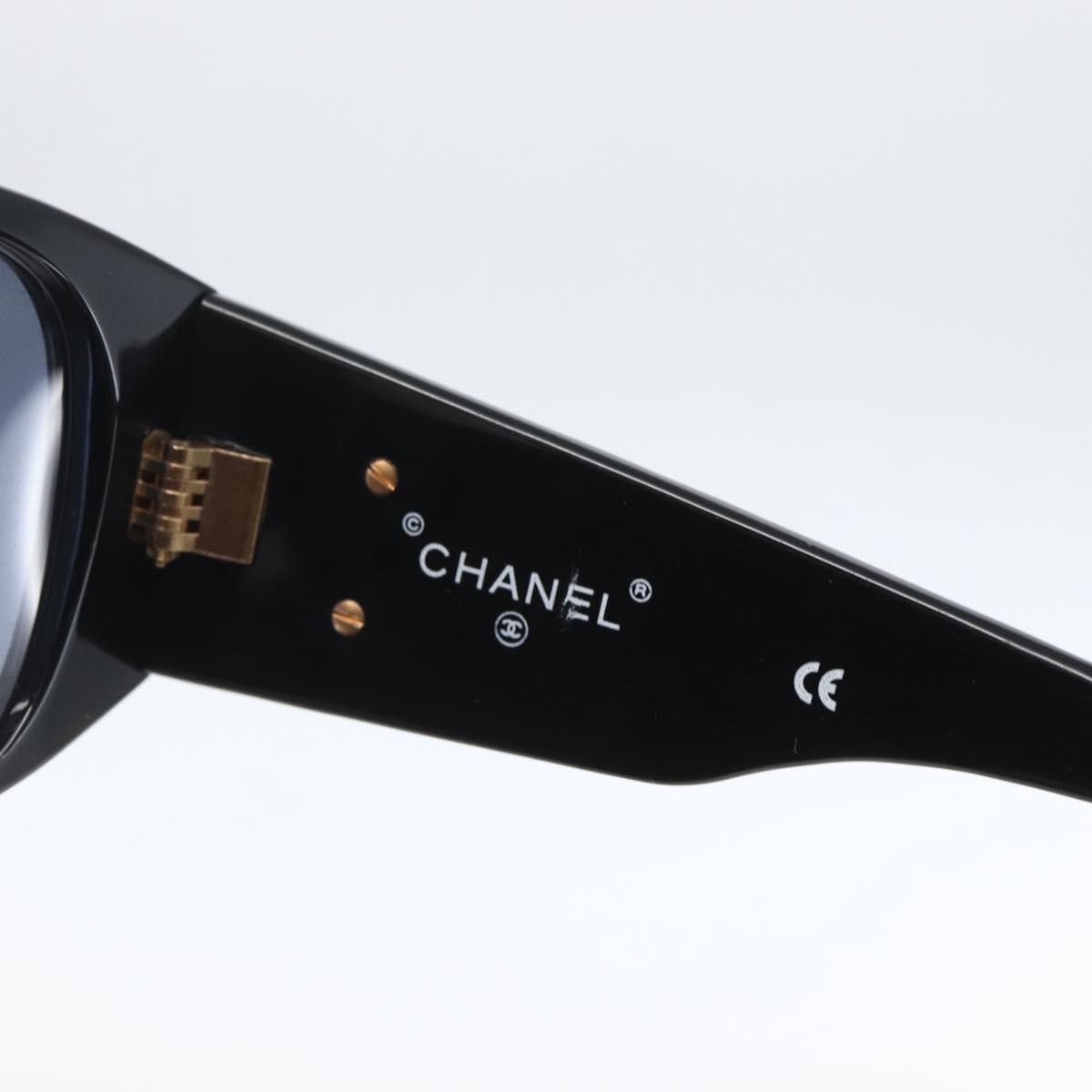 Chanel CC Logo Matelasse Sunglasses Eye Wear Plastic, Black, Plastic, Sunglasses