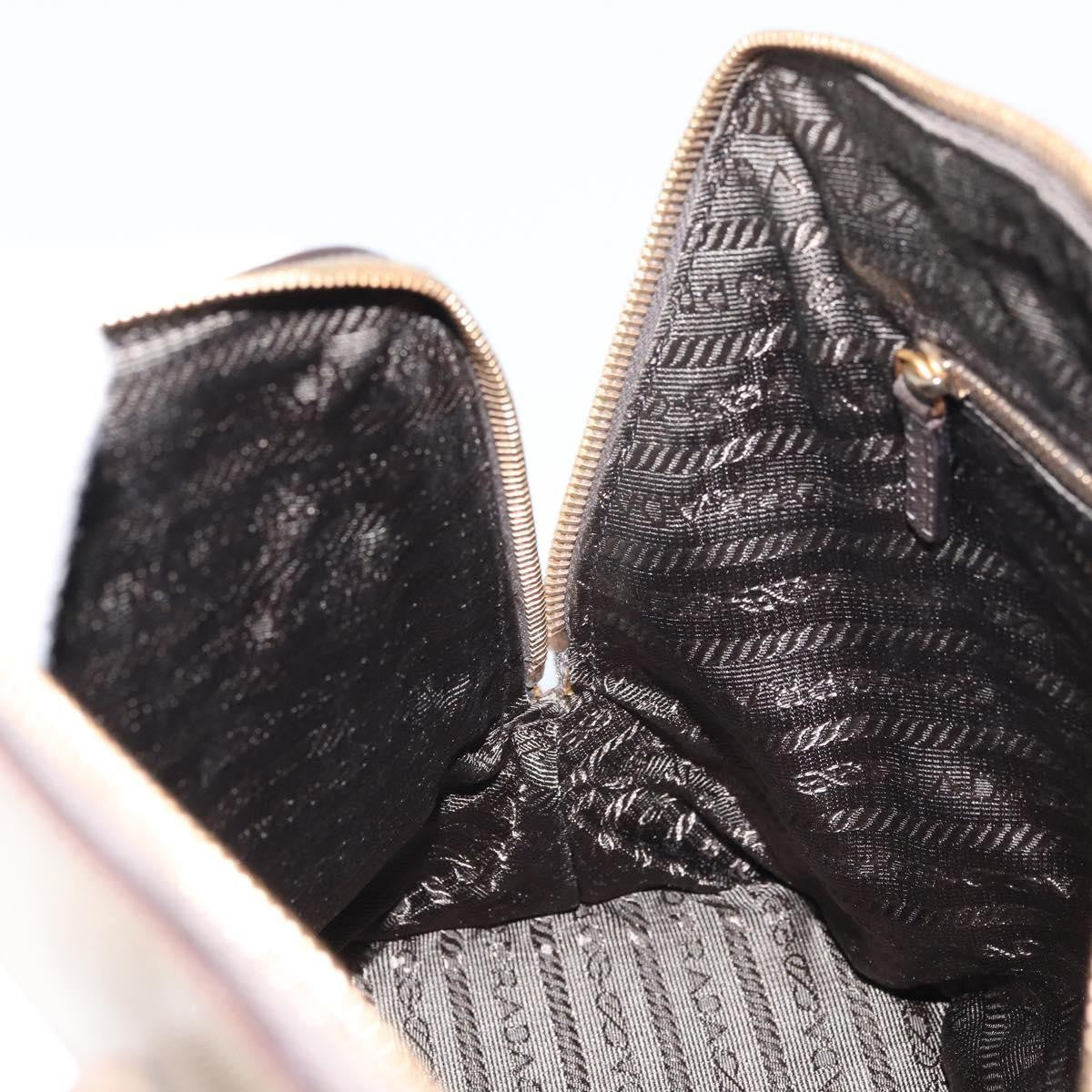 Prada Promenade Bag Saffiano Leather, BROWN, LEATHER, Handbag