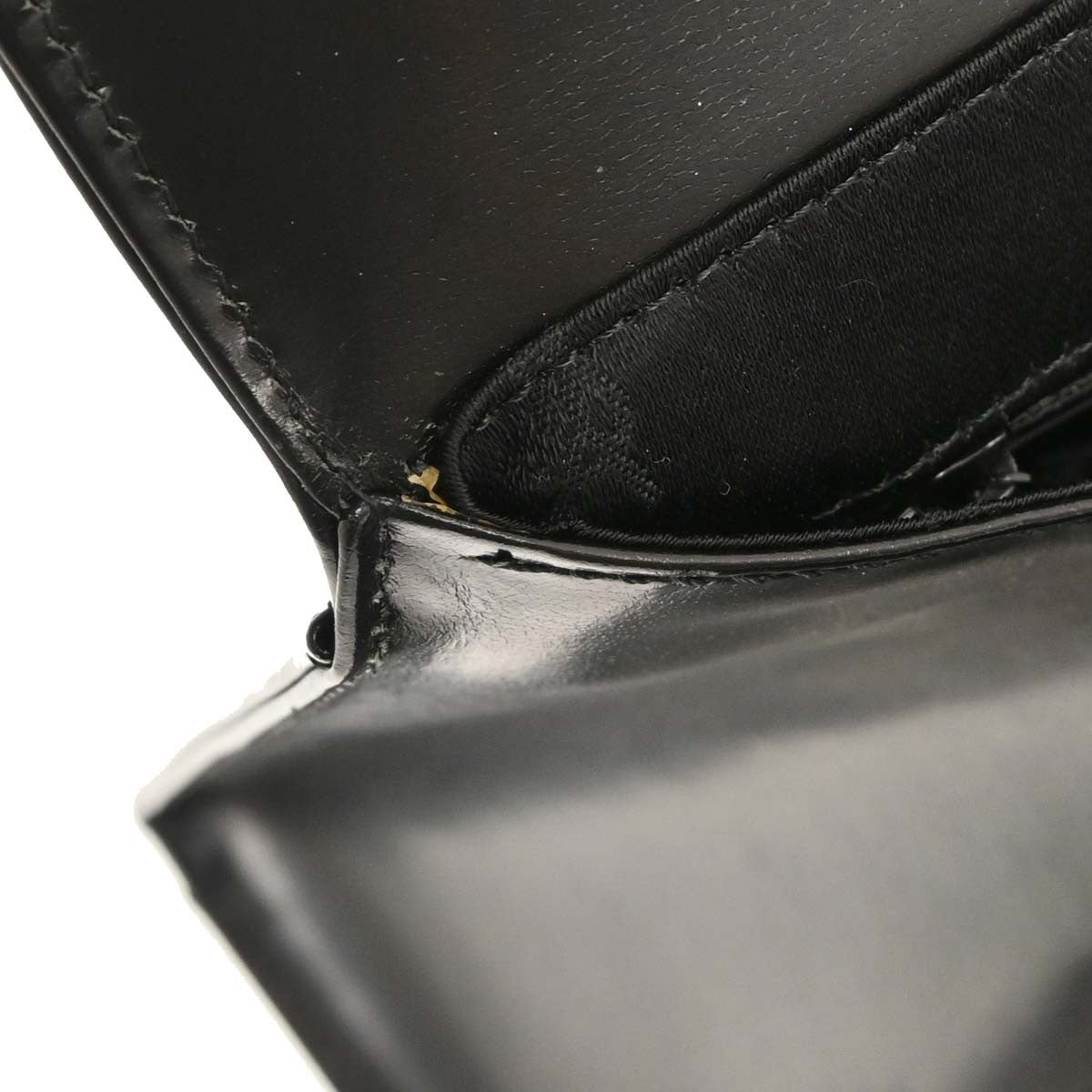 Saint Laurent Vintage Handbag Leather, BLACK, LEATHER, Handbag