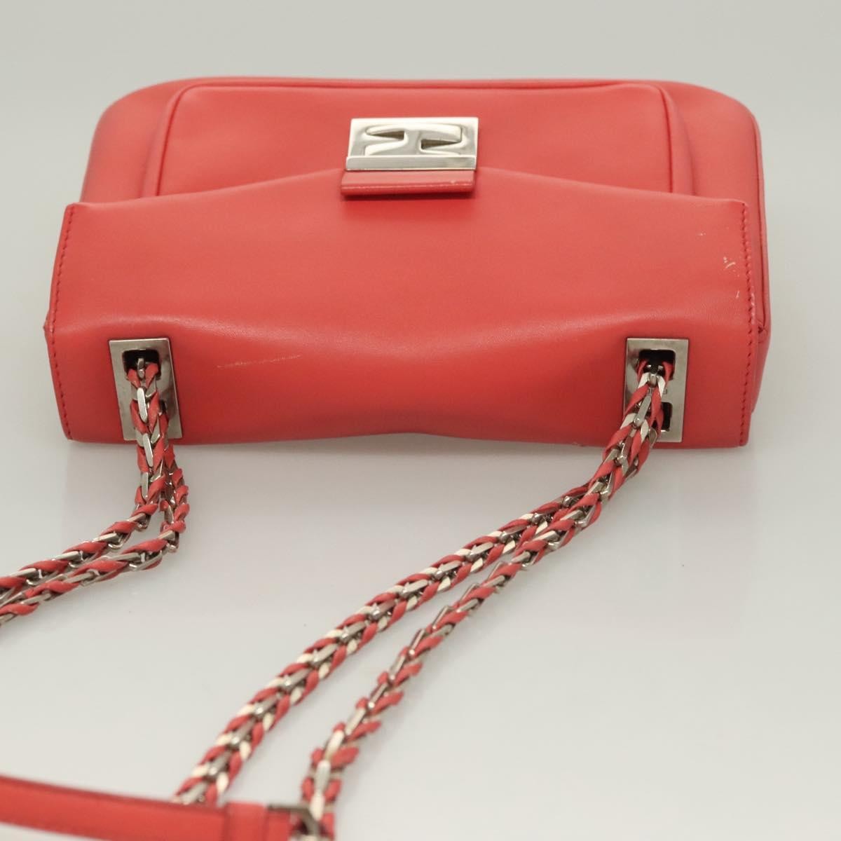 Fendi Be Baguette Flap Bag Leather, PINK, LEATHER, Shoulder bag