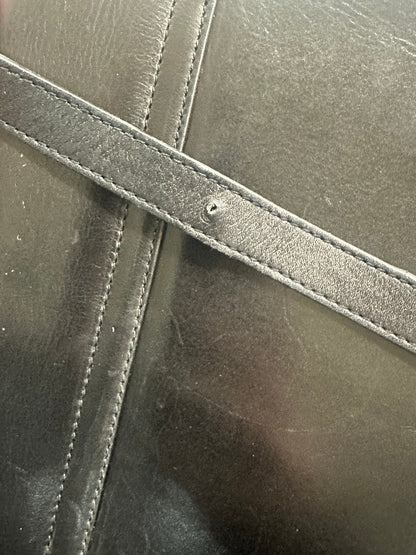 Salvatore Ferragamo Gancini Shoulder Bag Leather, BLACK, LEATHER, Shoulder bag