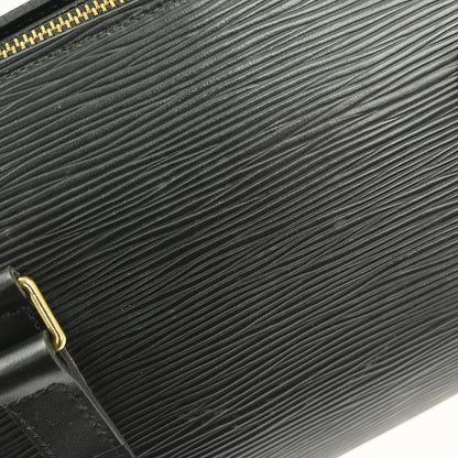Louis Vuitton Soufflot Handbag Epi Leather, BLACK, LEATHER, Handbag