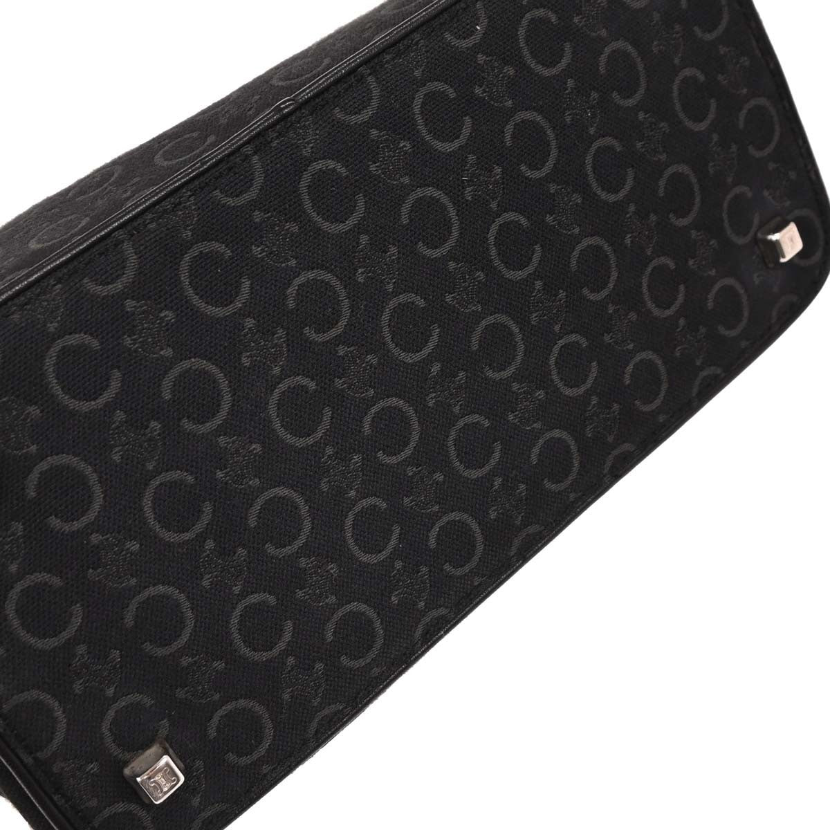 Celine C Macadam Handbag Canvas, BLACK, CANVAS, Handbag