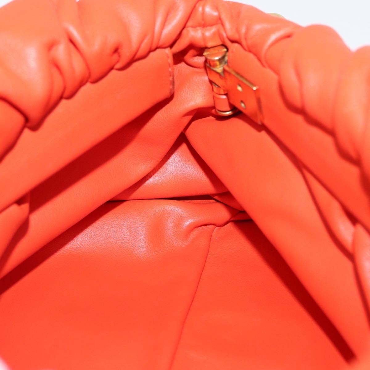 Bottega Veneta The Chain Pouch Leather, ORANGE, LEATHER, Clutche & pouche