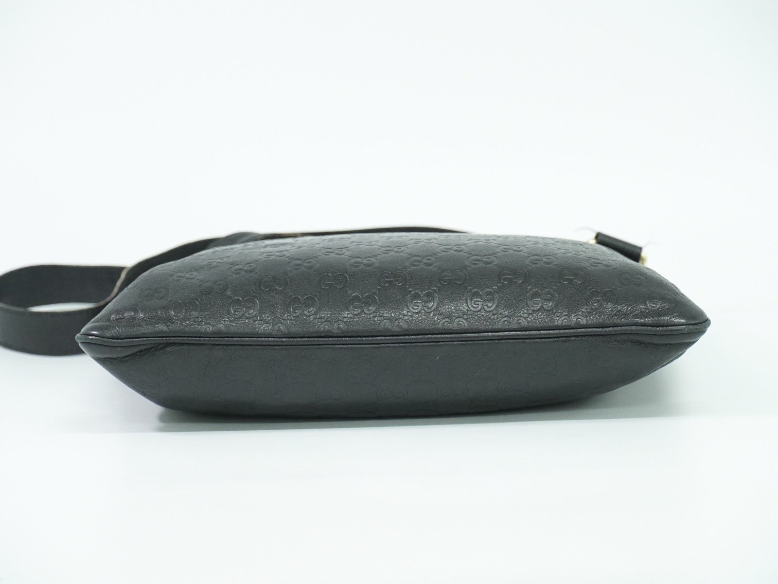 Gucci Crossbody Bag Guccissima Leather, BLACK, LEATHER, Shoulder bag