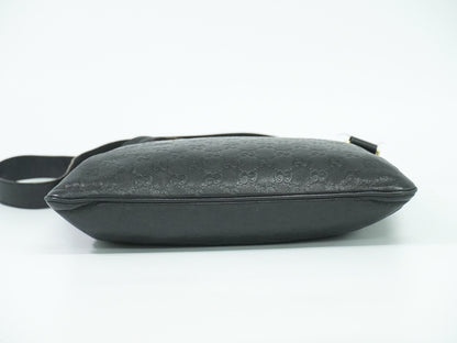 Gucci Crossbody Bag Guccissima Leather, BLACK, LEATHER, Shoulder bag