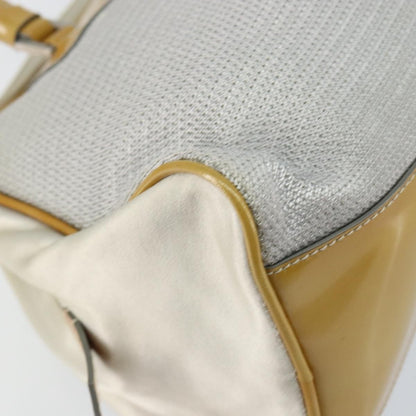 Prada Vintage Zip Handbag Tessuto, SILVER, NYLON, Handbag