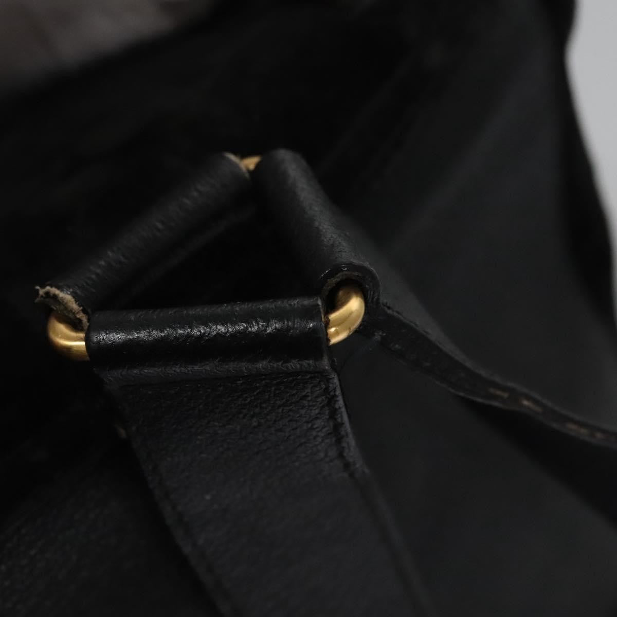 Gucci Vintage Bamboo Backpack Leather, BLACK, SUEDE, Backpack